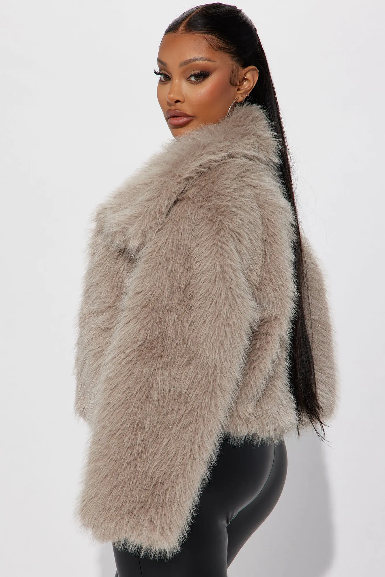 Already Chose Faux Fur Jacket - Grey