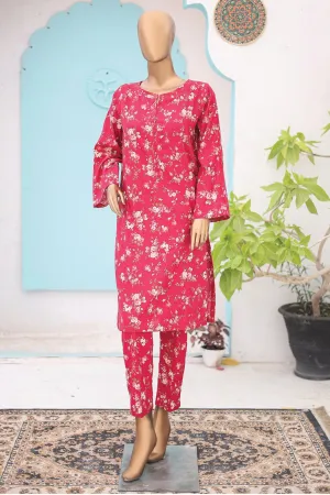 Bin Saeed Stitched 2 Piece Co-Ords Printed Lawn Vol-02 Collection'2024-SMK-780-Magenta