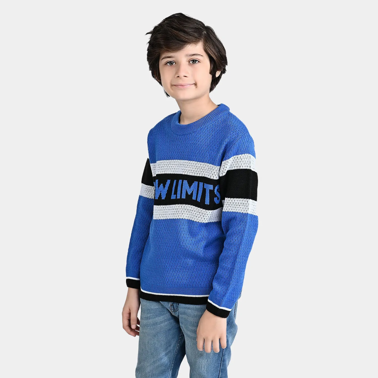 Boys Acrylic Sweater New Limits-Brill.Blue