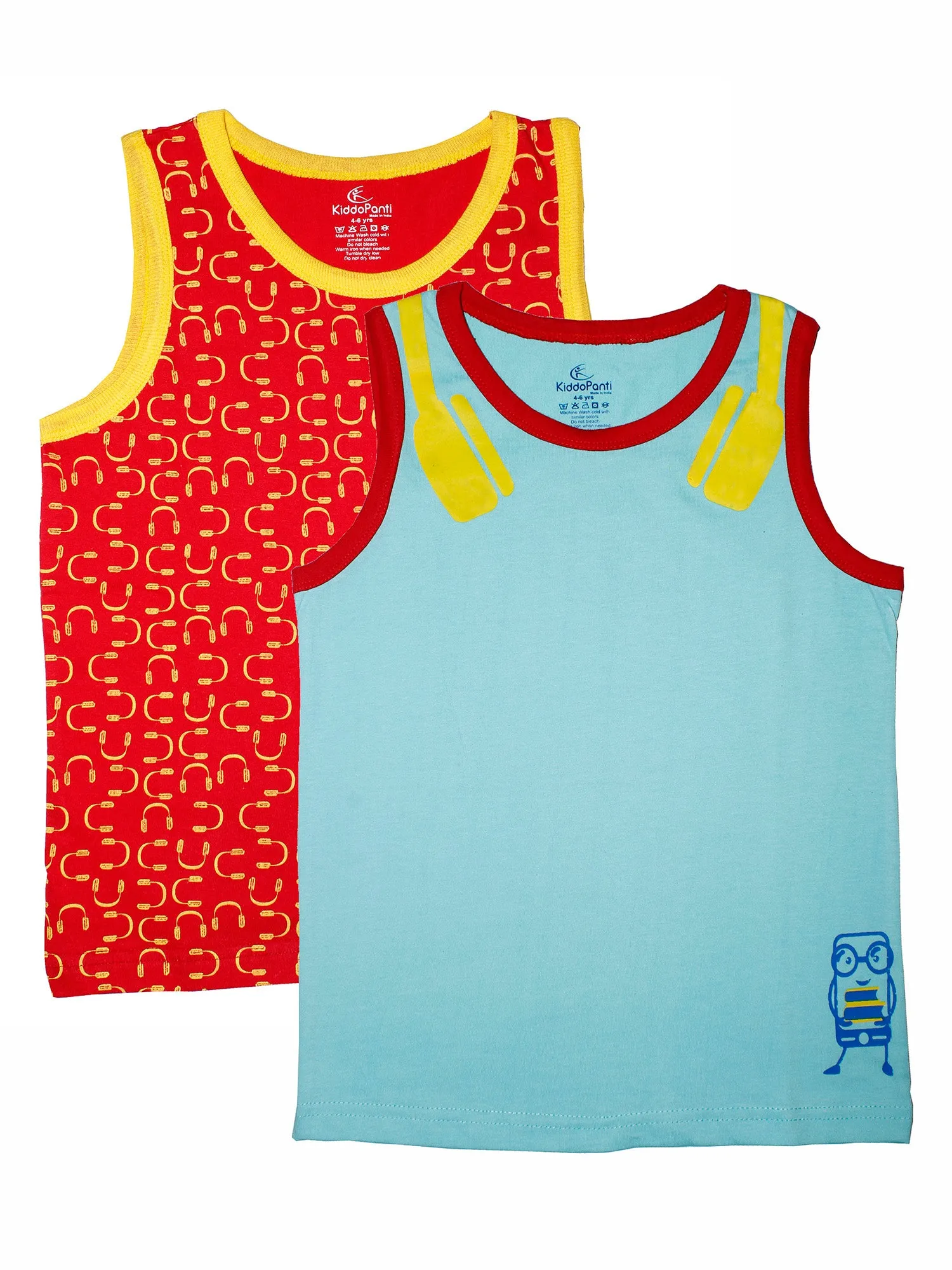 Boys Cotton Sleeveless T-Shirt -Pack of 2