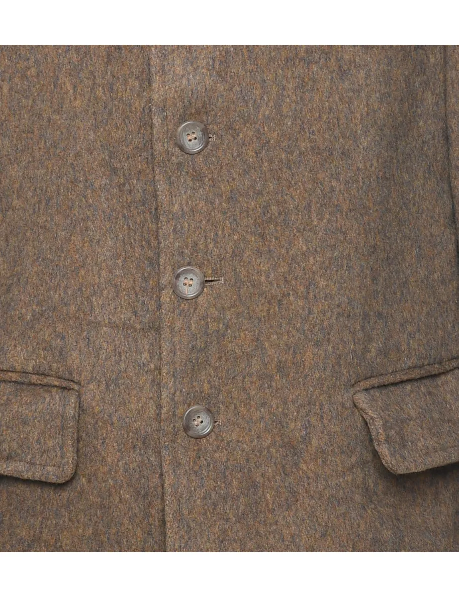 Brown Wool Coat - M