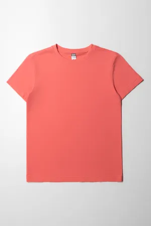 Crew Neck T-Shirt Coral