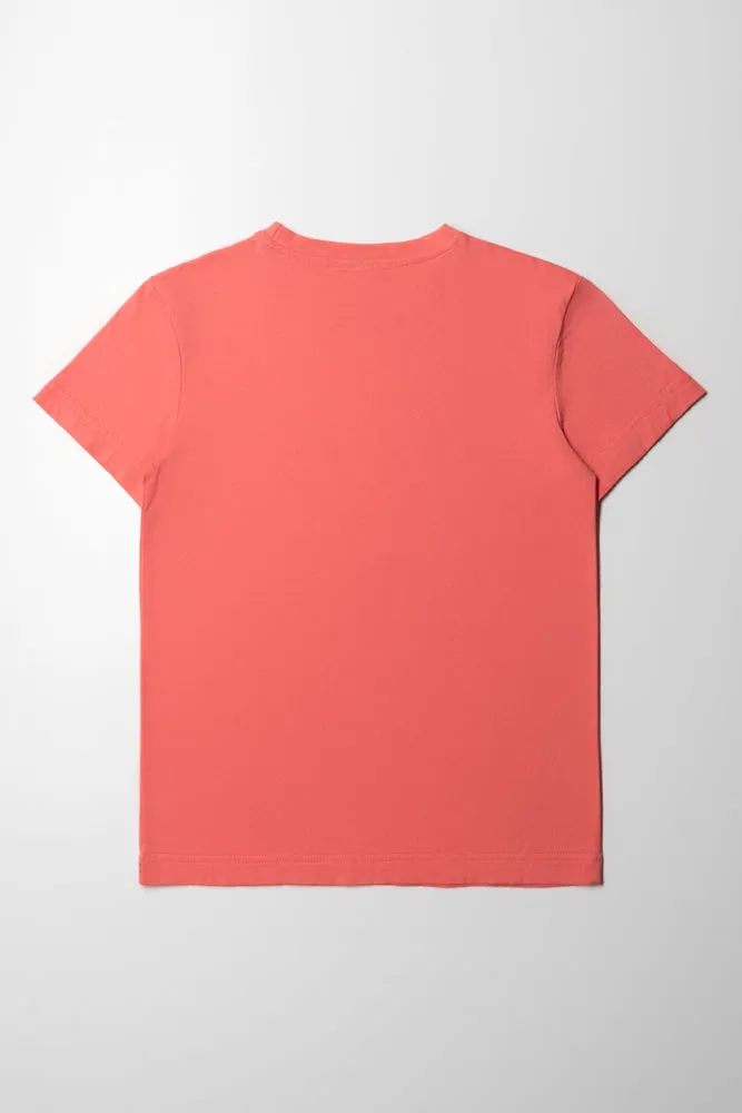 Crew Neck T-Shirt Coral