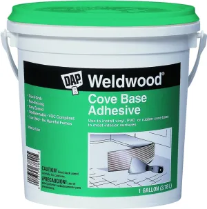 DAP 25054 Cove Base Adhesive, Off-White, 1 gal, Can :GAL: QUANTITY: 1