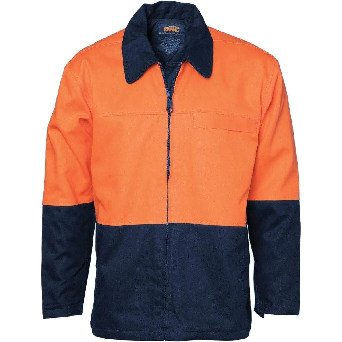 Dnc Workwear Hi-vis Two-tone Protector Drill Jacket - 3868