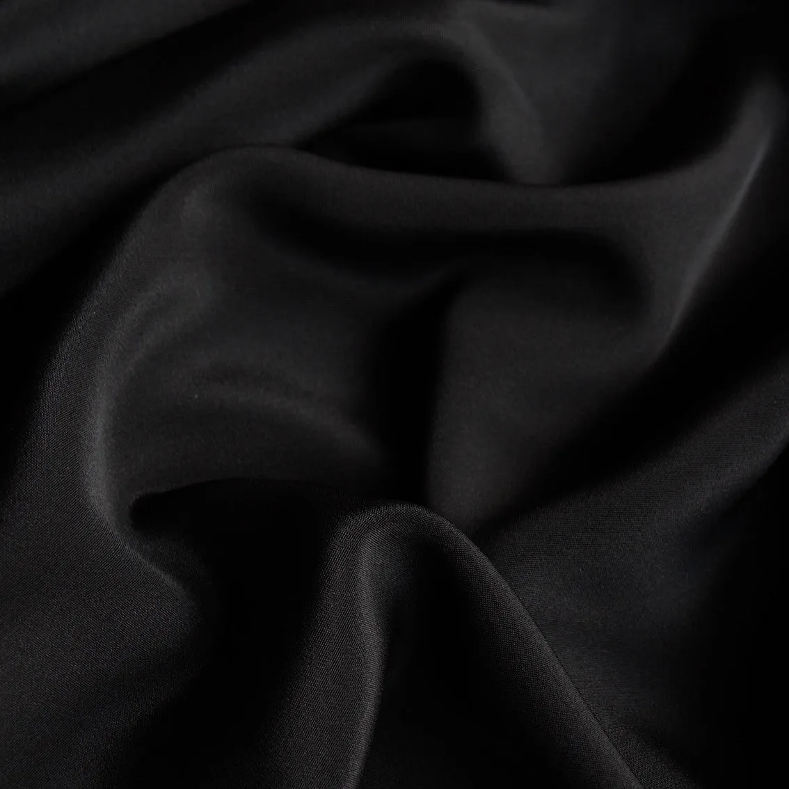 Dover Black Silk Faille