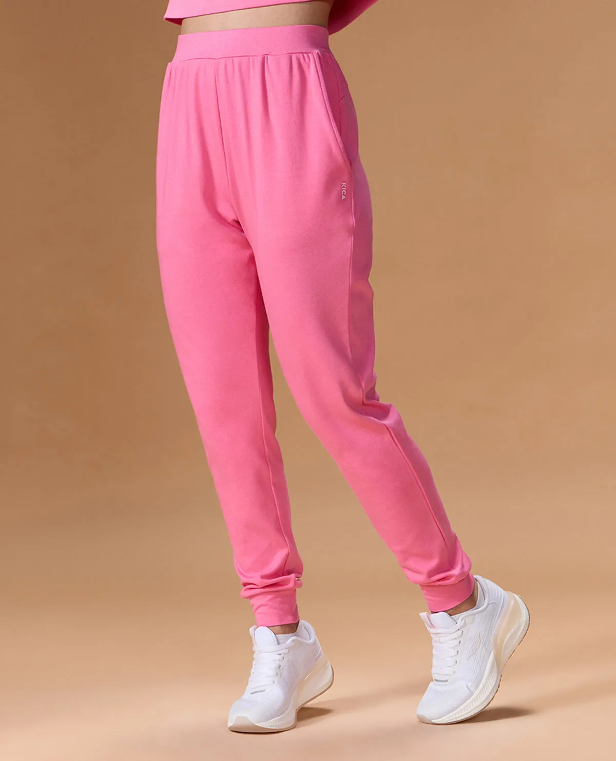 Extra Soft Cotton Track Pants Pink