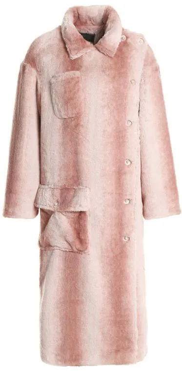 Faux-Fur Plush Ombre Coat