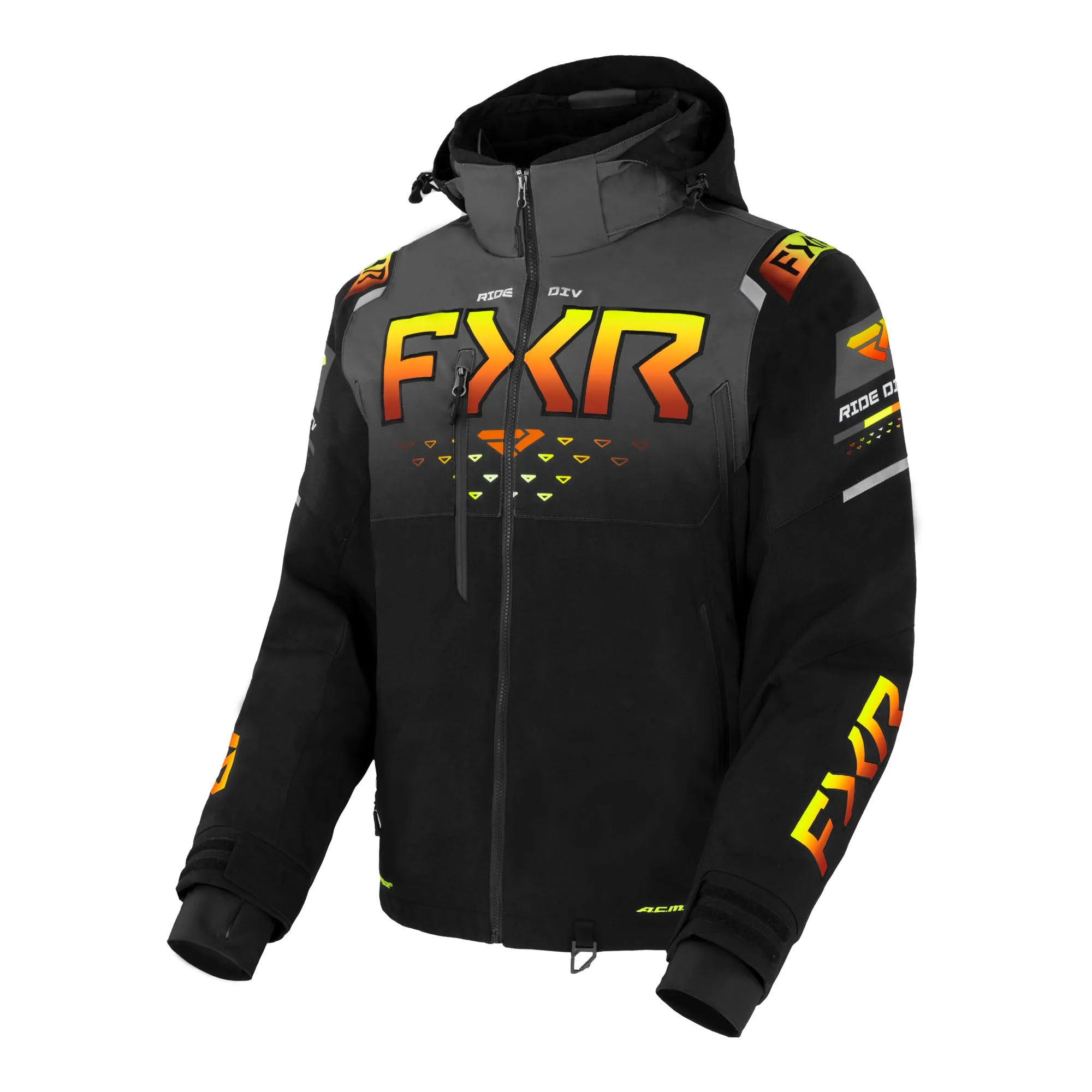 FXR Helium X 2-in-1 Snowmobile Jacket Black/Charcoal/Inferno Grey