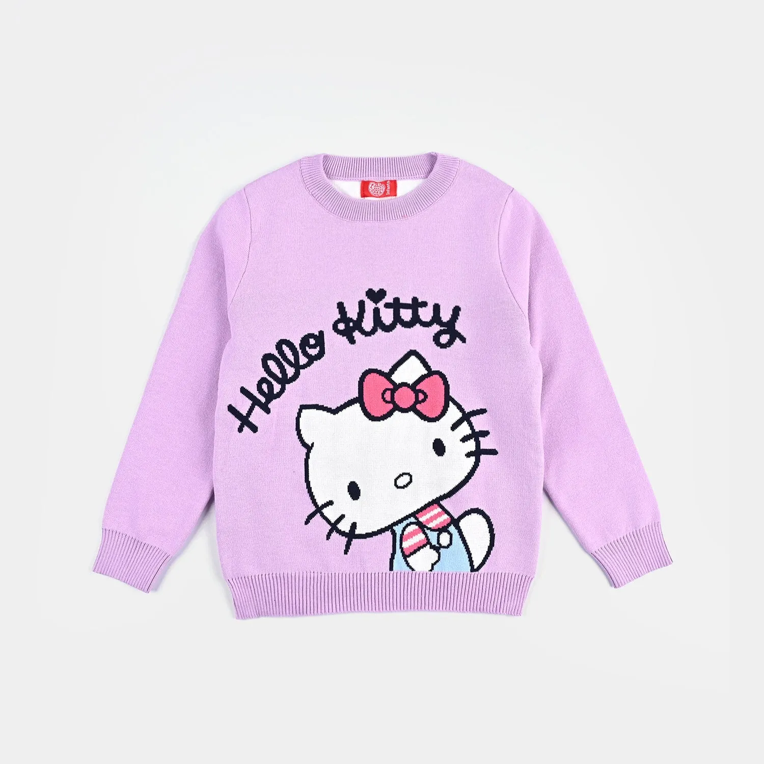 Girls Knitted Sweater - Purple