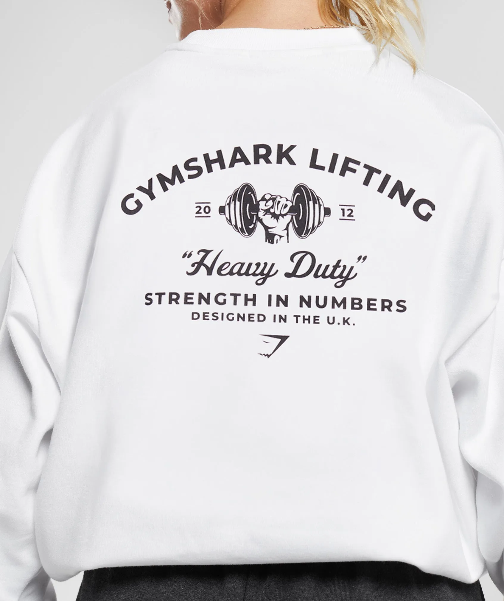 Gymshark Heavy Duty Oversized Sweatshirt - White