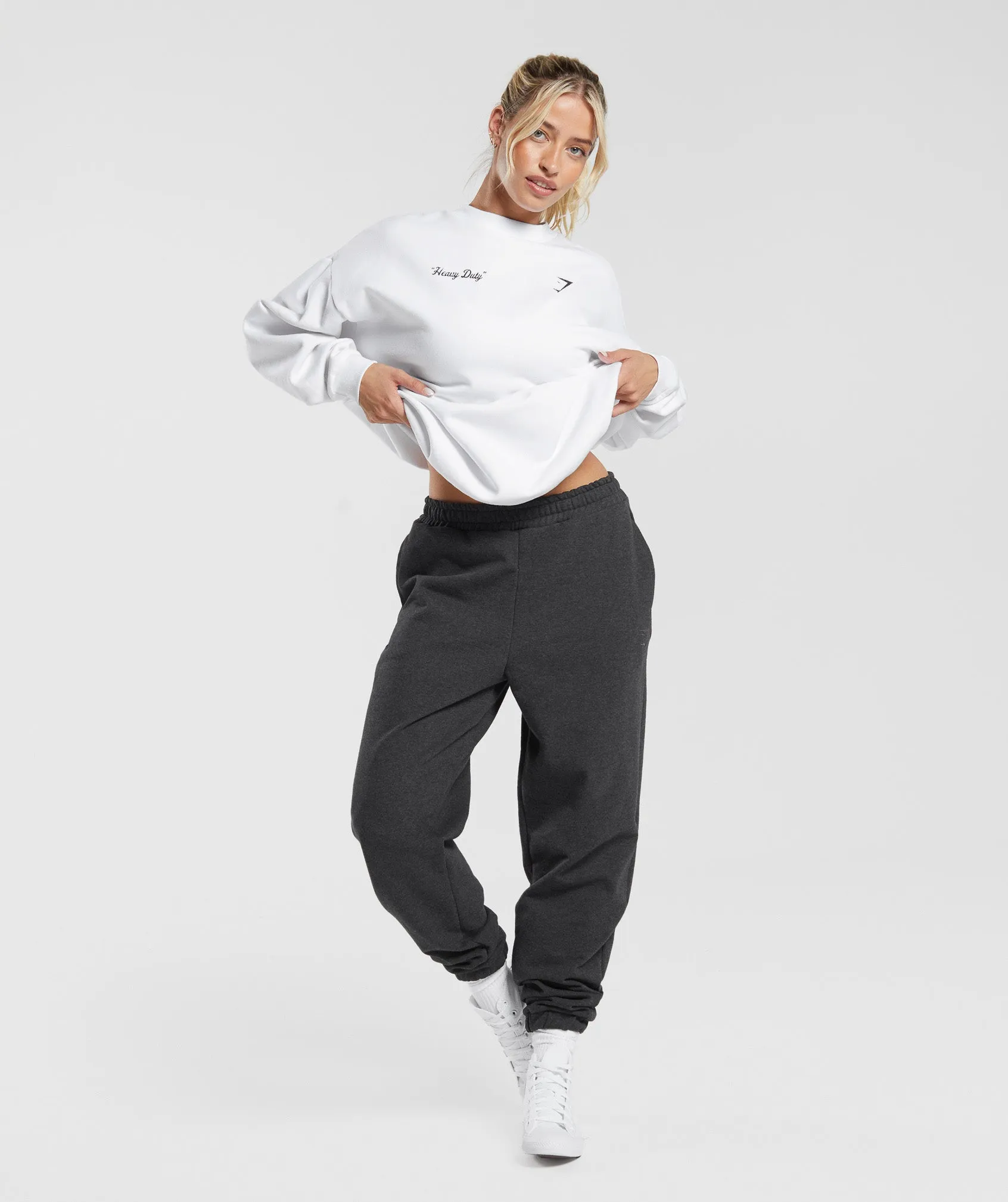 Gymshark Heavy Duty Oversized Sweatshirt - White