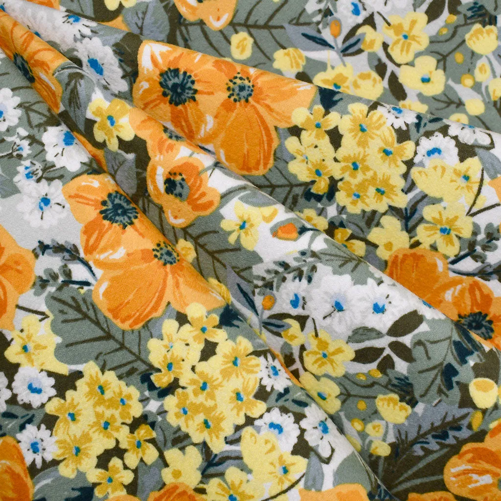 Heirloom Golden Days Floral Cozy Flannel Apricot/Olive