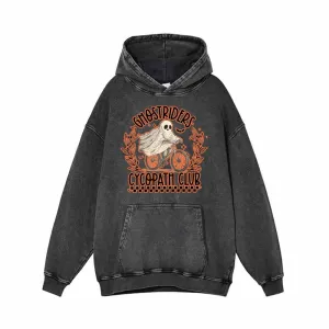 Horror Ghostriders Vintage Washed Hoodie Sweatshirt