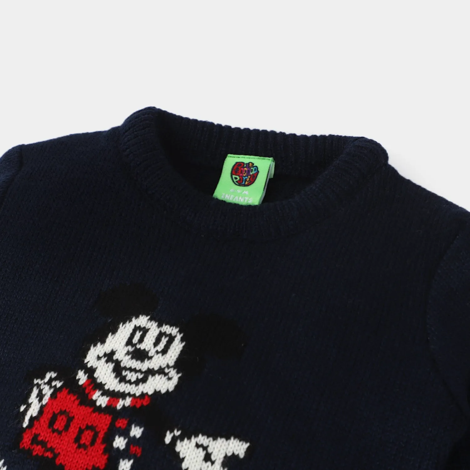 Infant Boys Acrylic Full Sleeves Sweater -NAVY