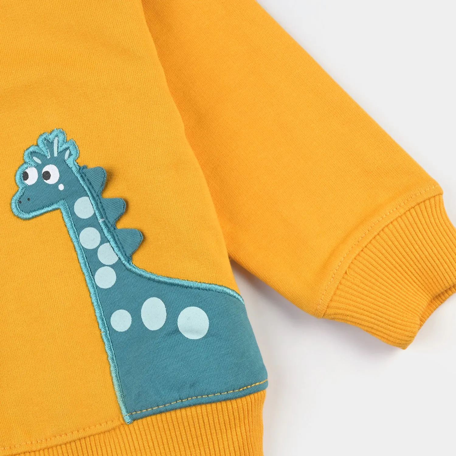 Infant Boys Cotton Terry Sweatshirt Be Happy-Citrus