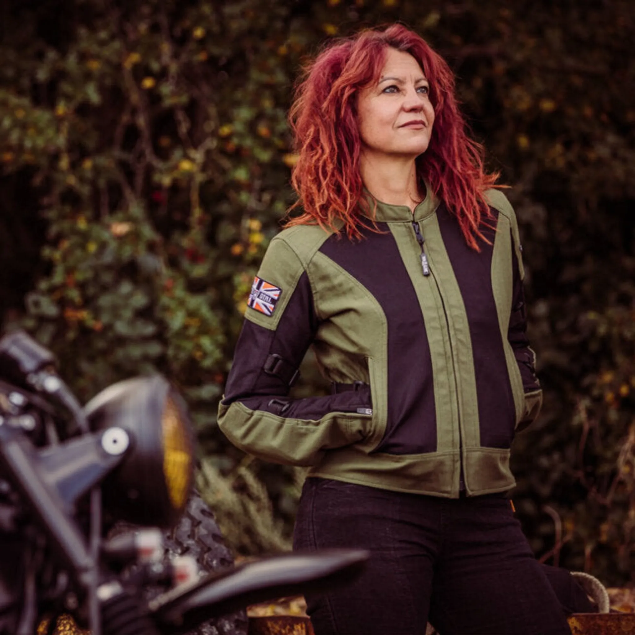 JODIE Motorcycle Summer Jacket - Khaki Green