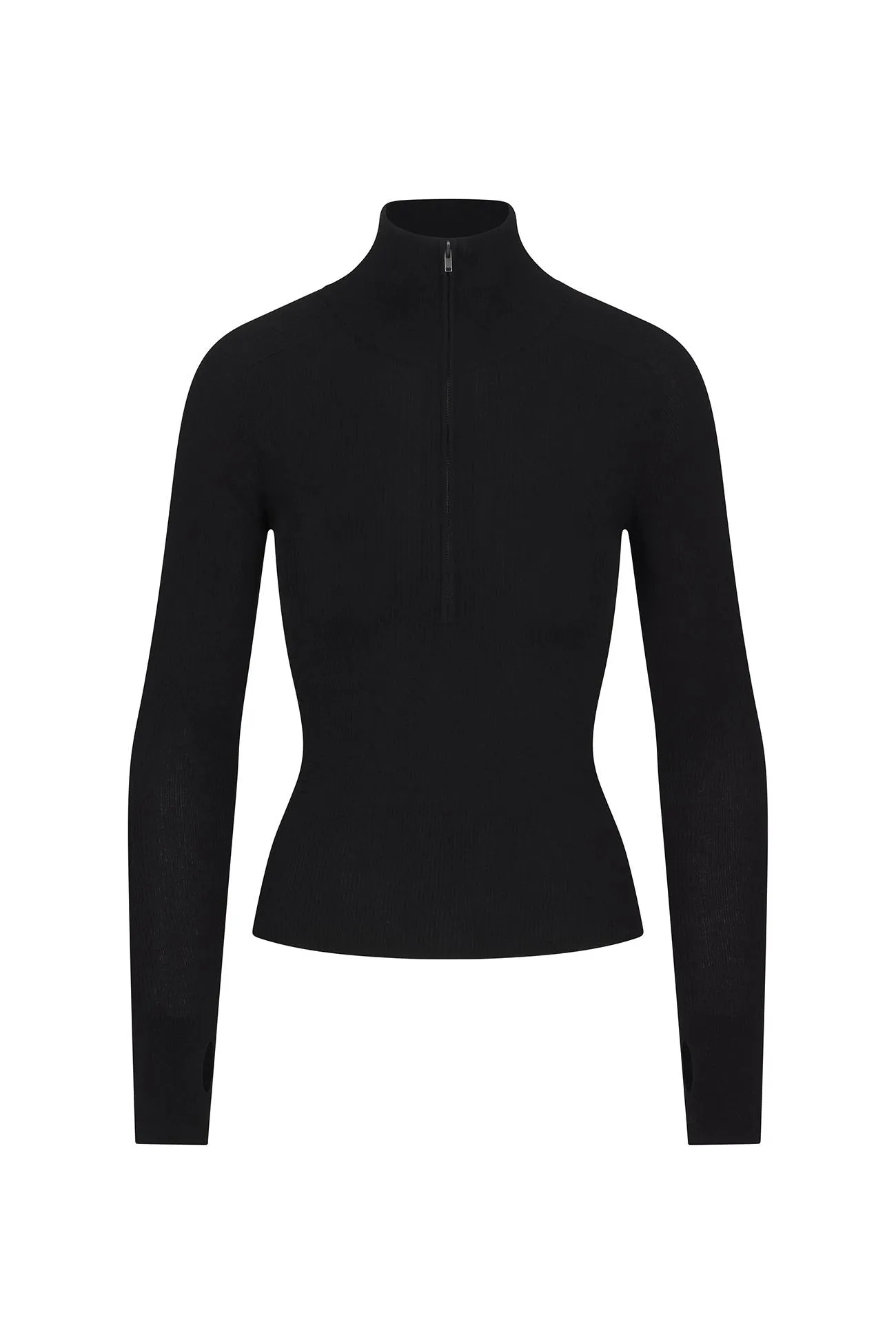 JULIETTE FITTED CASHMERE QUARTER-ZIP