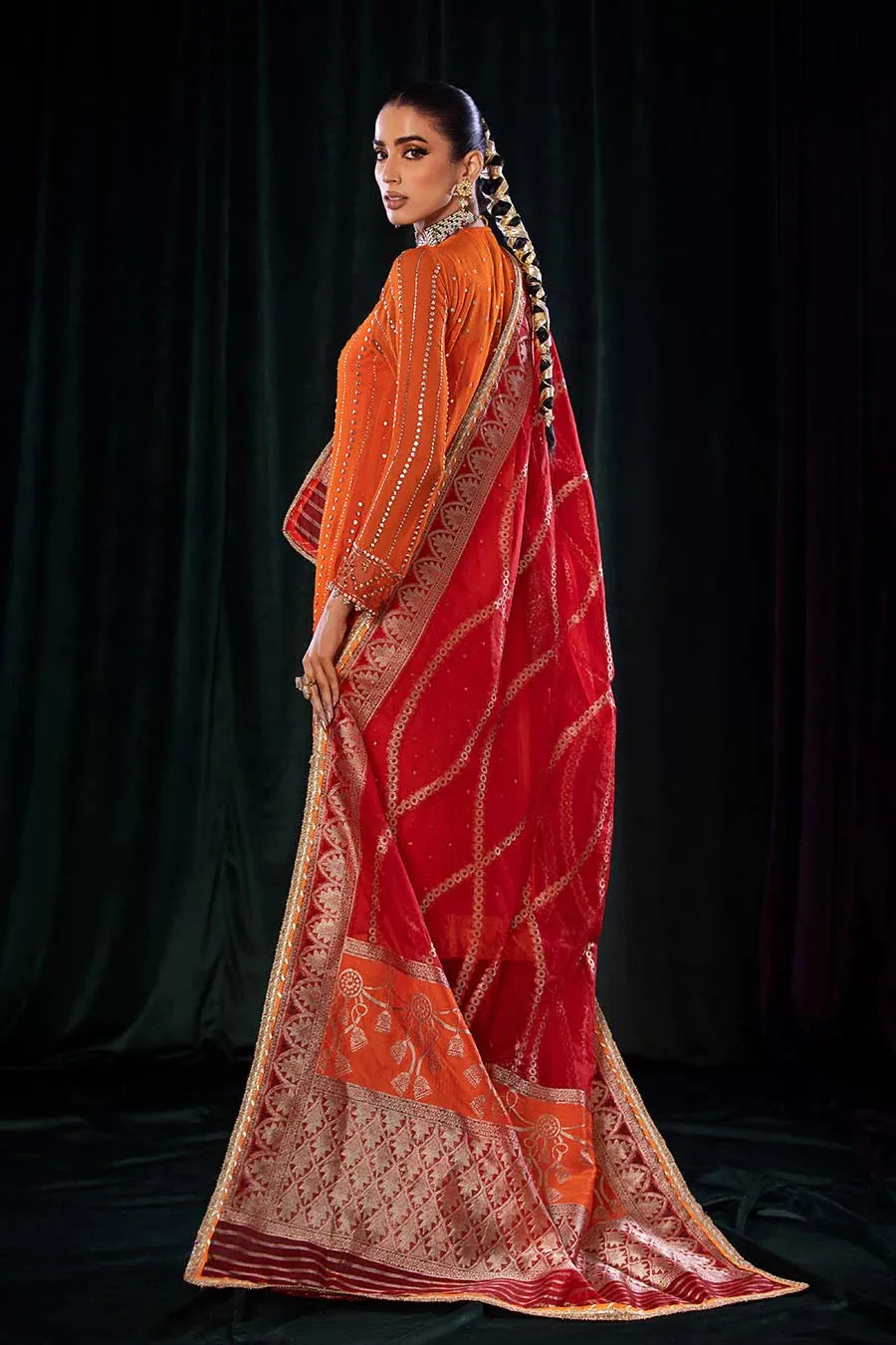 Khuda Baksh - P-257 Ready To Wear - ORANGE