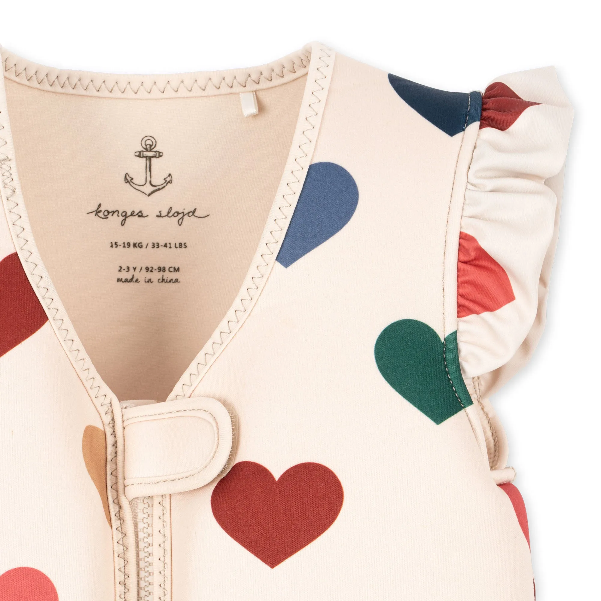 Konges Sløjd Neoprene Float Vest Frill Bon Coeur Coloré