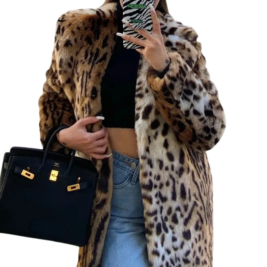 Leopard Faux Fur Coat