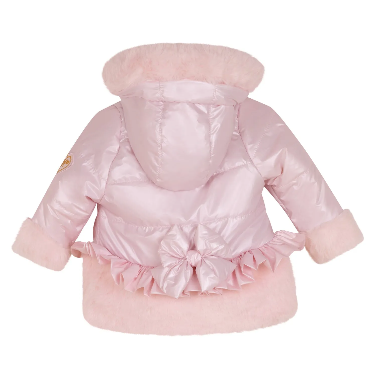 Little A - Faux fur padded jacket, pink, Honey