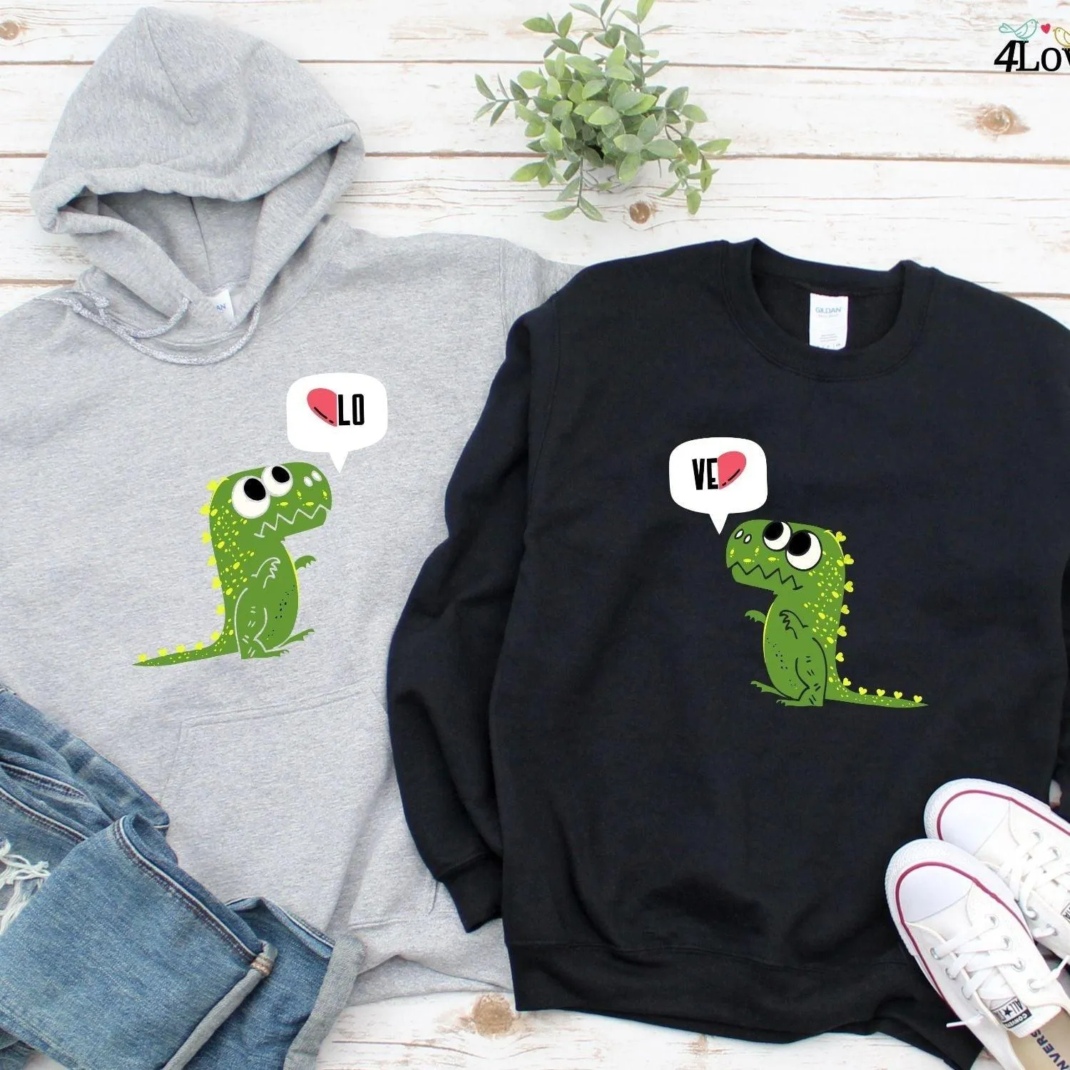 LO & VE Dinosaur Matching Outfits - Ideal Couples' Get-up Gift!