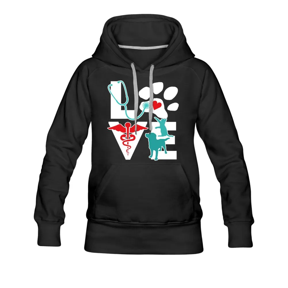 Love Dog and Cat Women’s Premium Hoodie