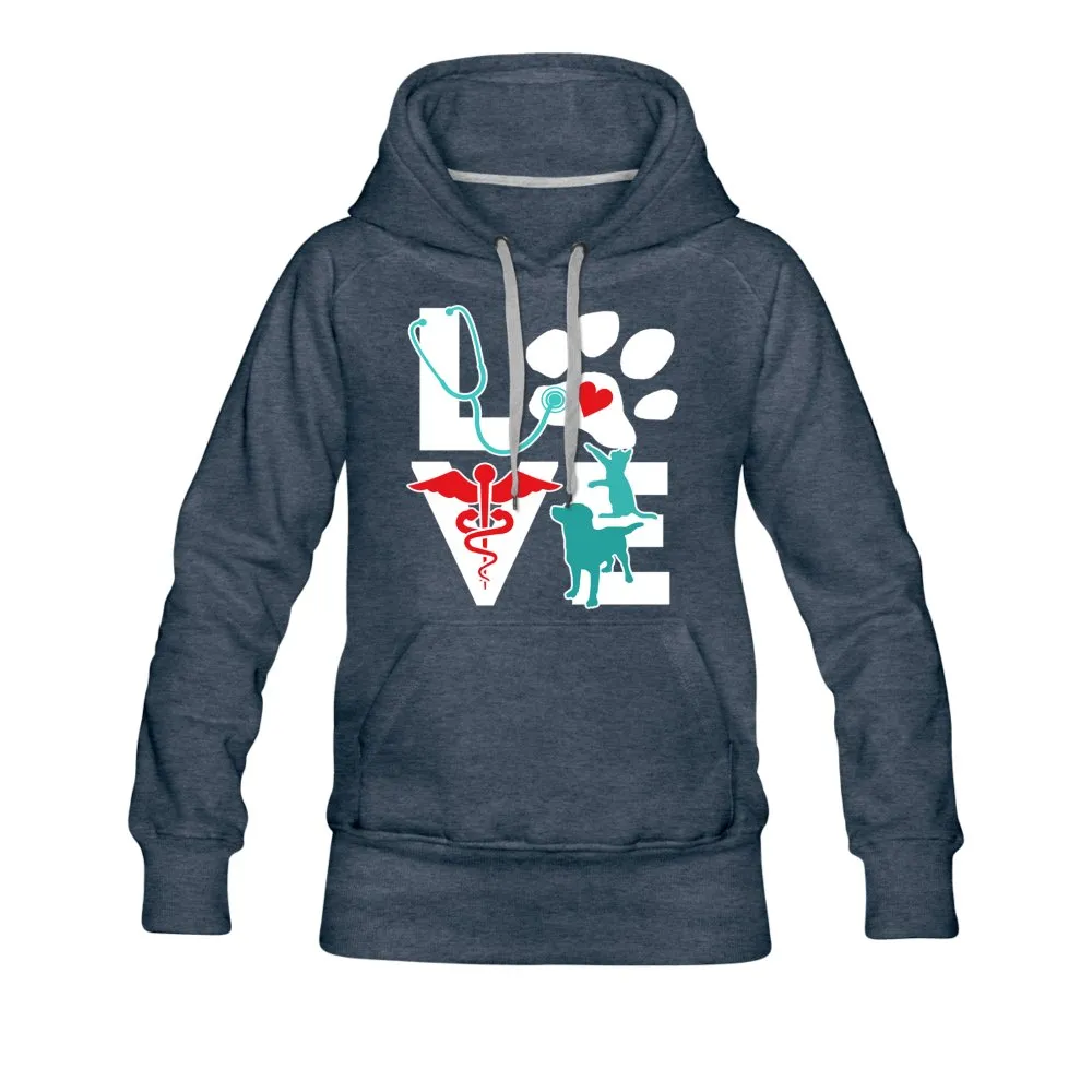 Love Dog and Cat Women’s Premium Hoodie