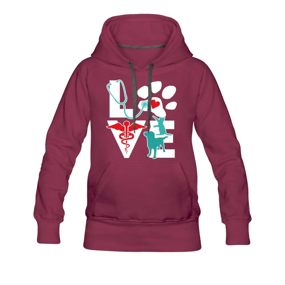 Love Dog and Cat Women’s Premium Hoodie