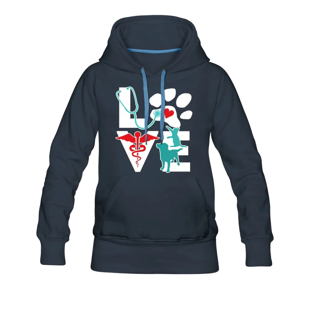 Love Dog and Cat Women’s Premium Hoodie