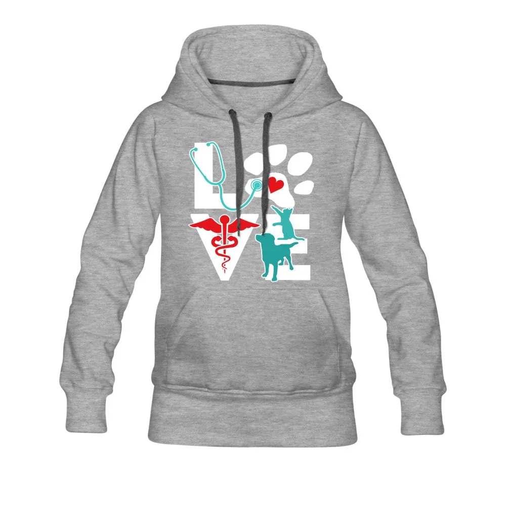 Love Dog and Cat Women’s Premium Hoodie