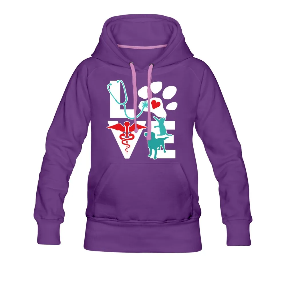 Love Dog and Cat Women’s Premium Hoodie