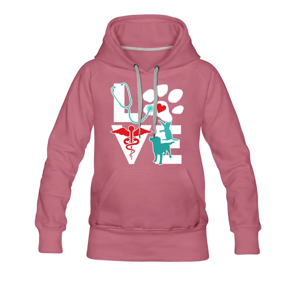 Love Dog and Cat Women’s Premium Hoodie