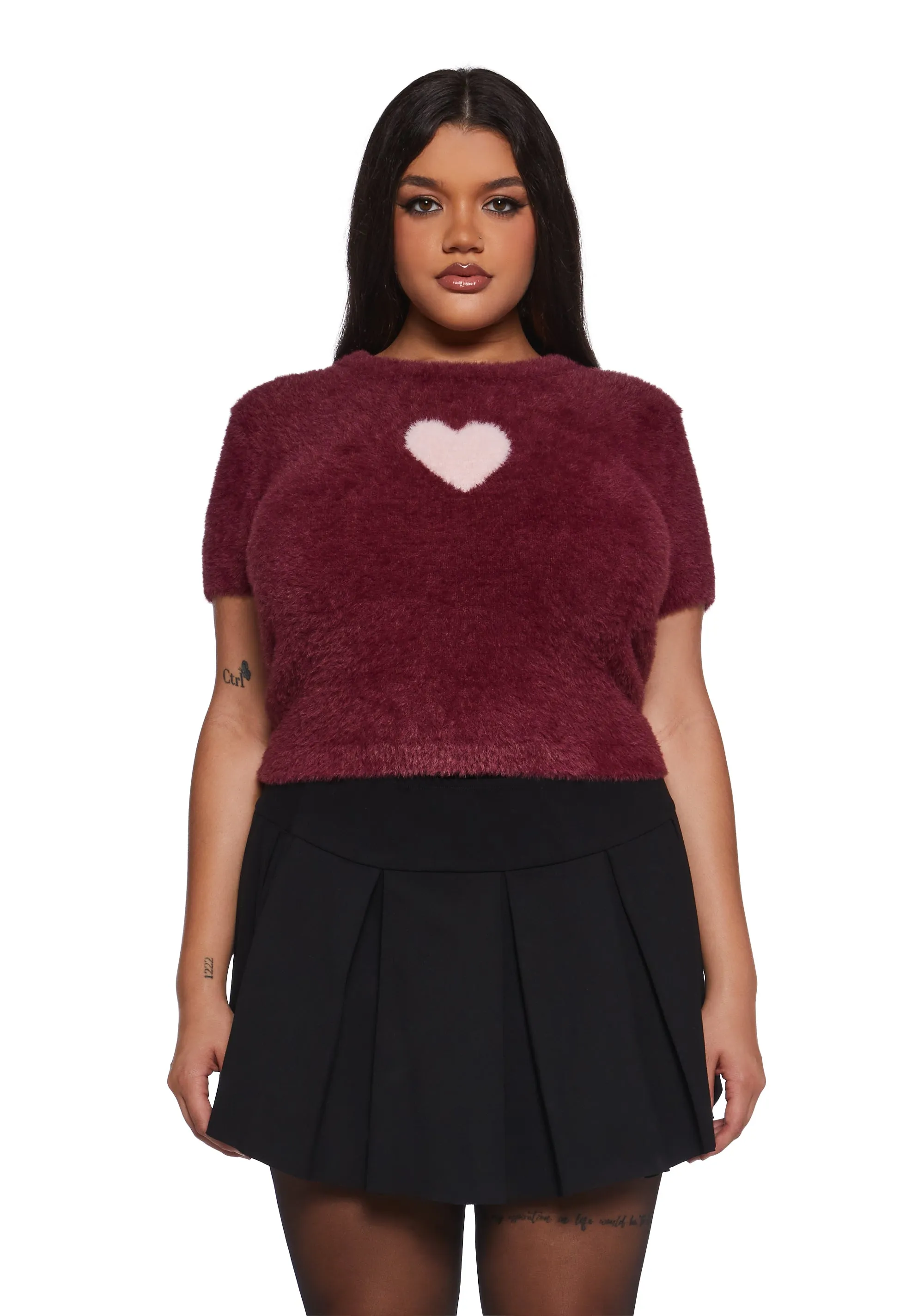 Love Letters Heart Sweater - Red