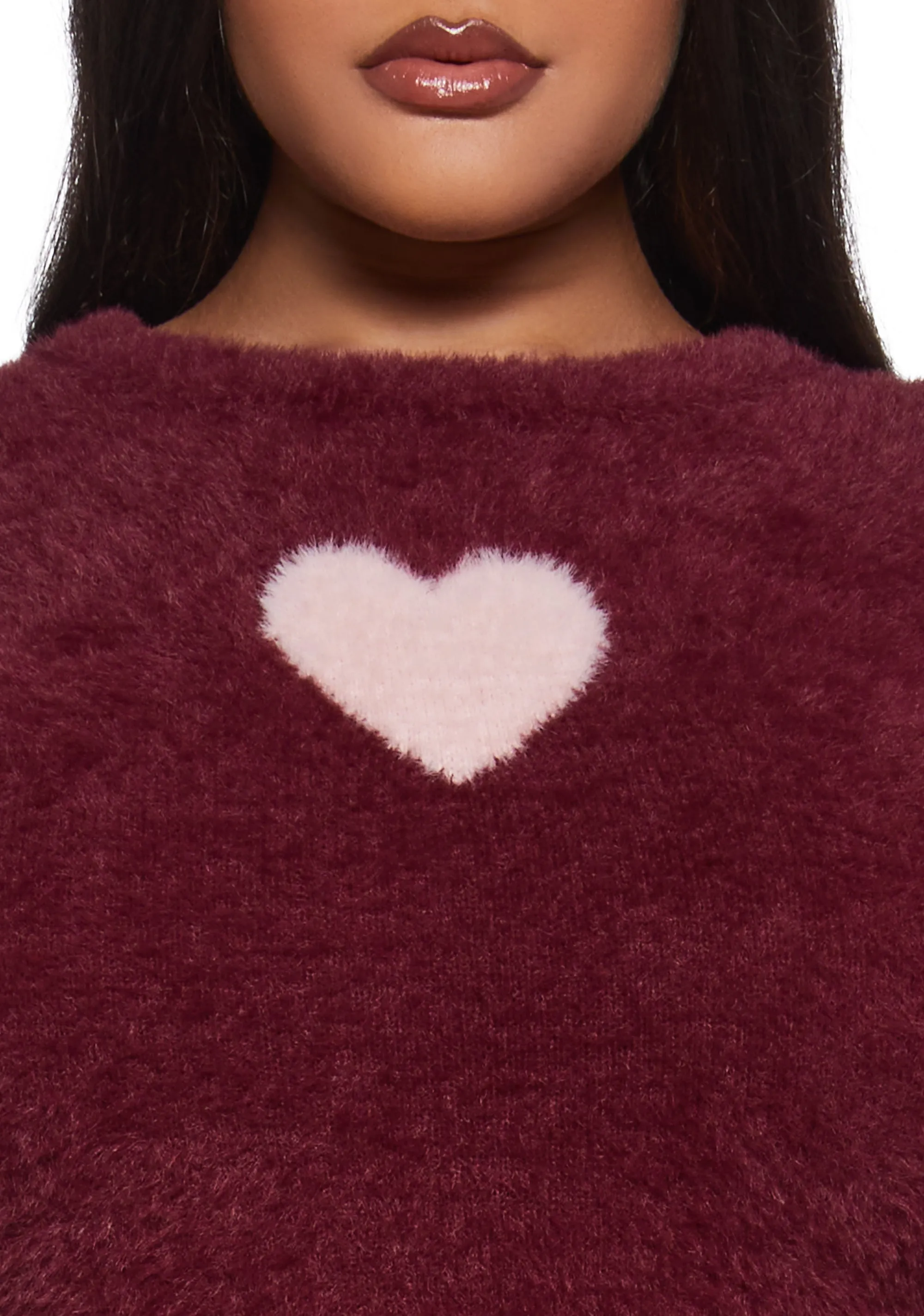 Love Letters Heart Sweater - Red