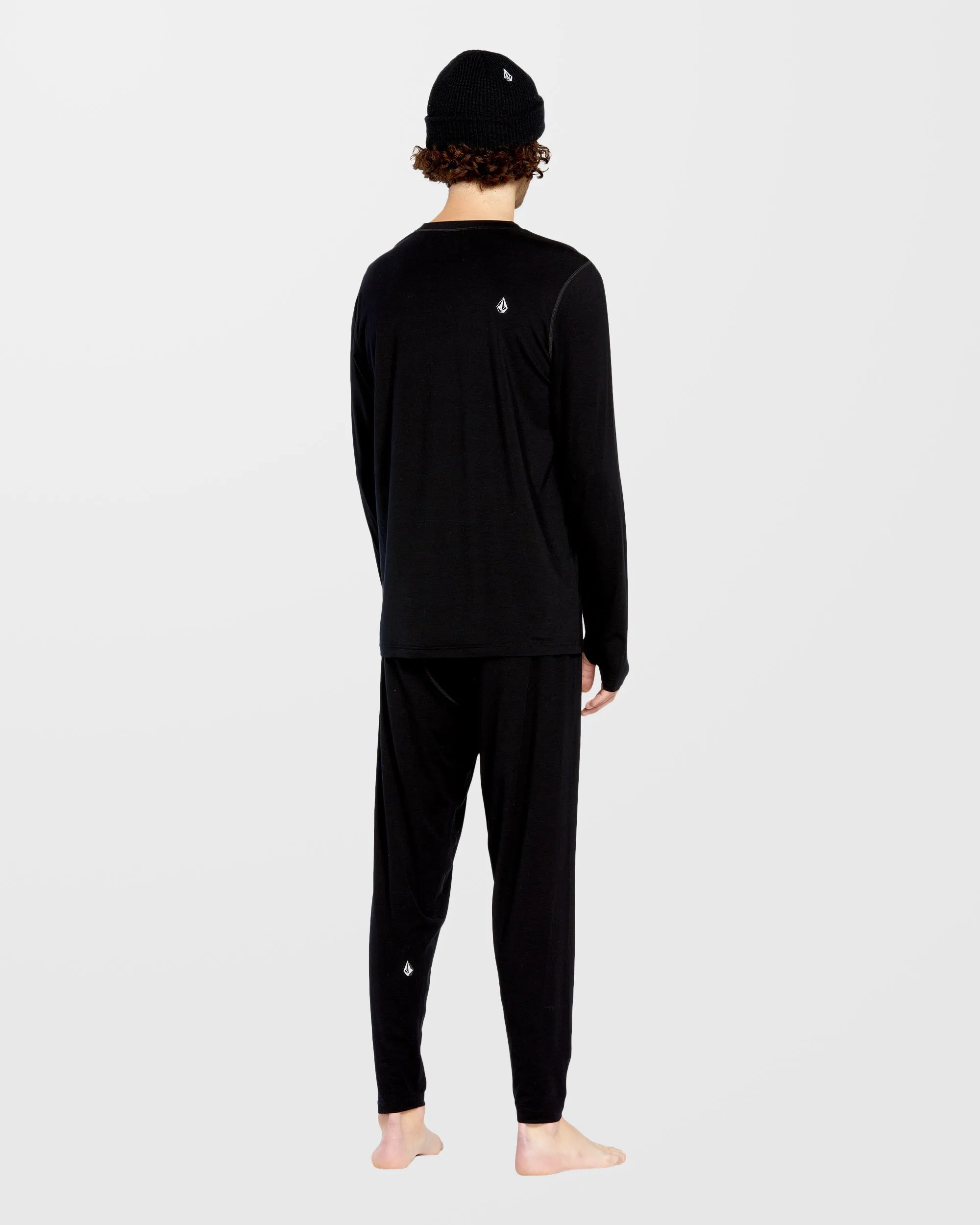 M Merino Blend Base Layer Top - Black