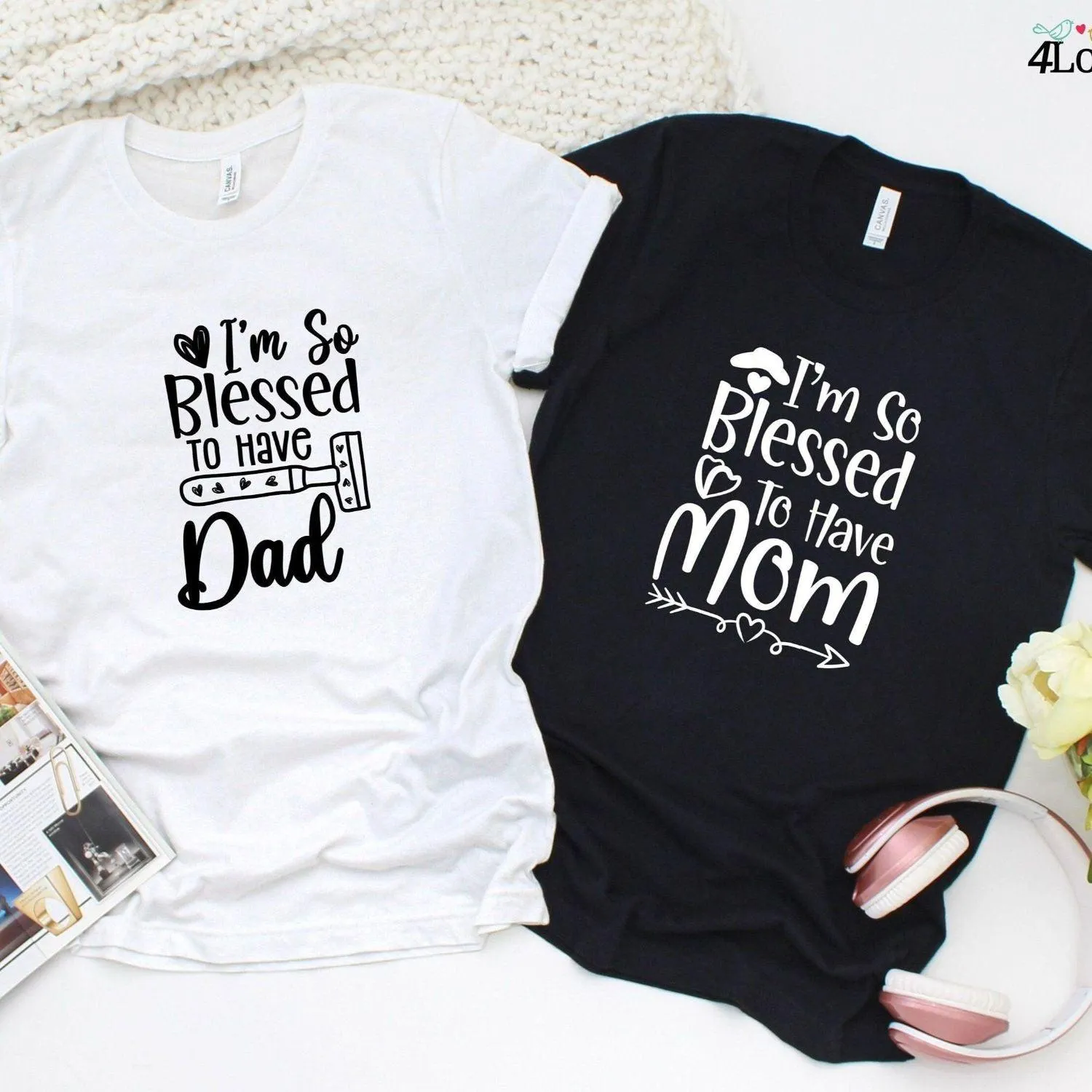 Matching Set: Dad/Mom Hoodie & Lovers T-shirt - Perfect Gift Idea for Couples & Parents!