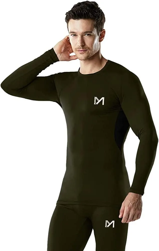 MEETWEE Men's Compression Long Sleeve Athletic Workout Shirt