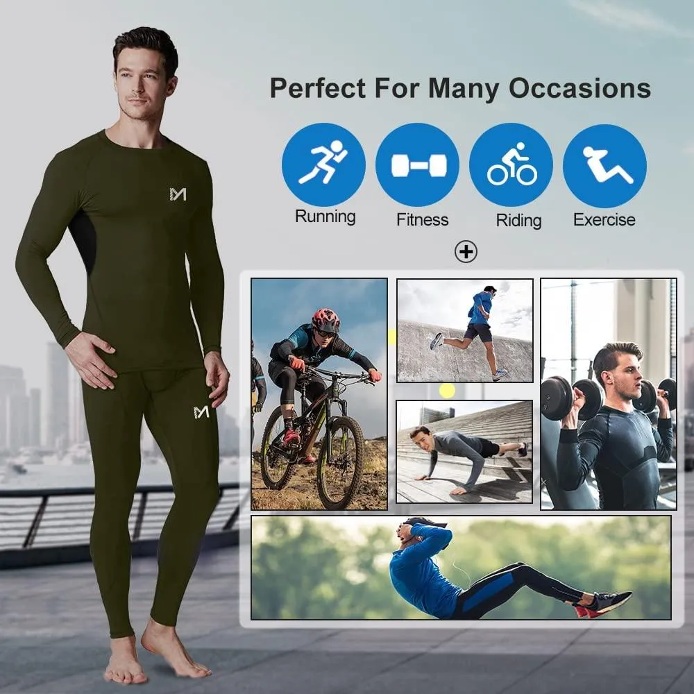 MEETWEE Men's Compression Long Sleeve Athletic Workout Shirt