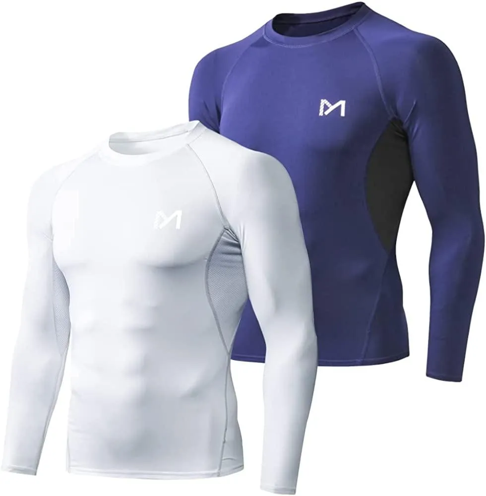 MEETWEE Men's Compression Long Sleeve Athletic Workout Shirt