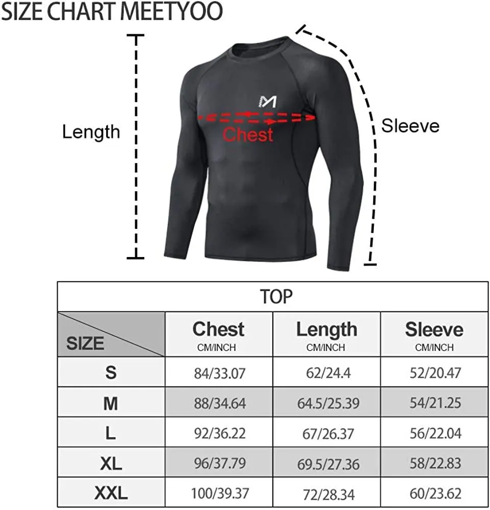 MEETWEE Men's Compression Long Sleeve Athletic Workout Shirt