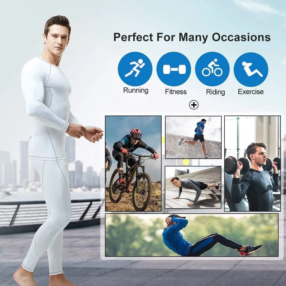 MEETWEE Men's Compression Long Sleeve Athletic Workout Shirt