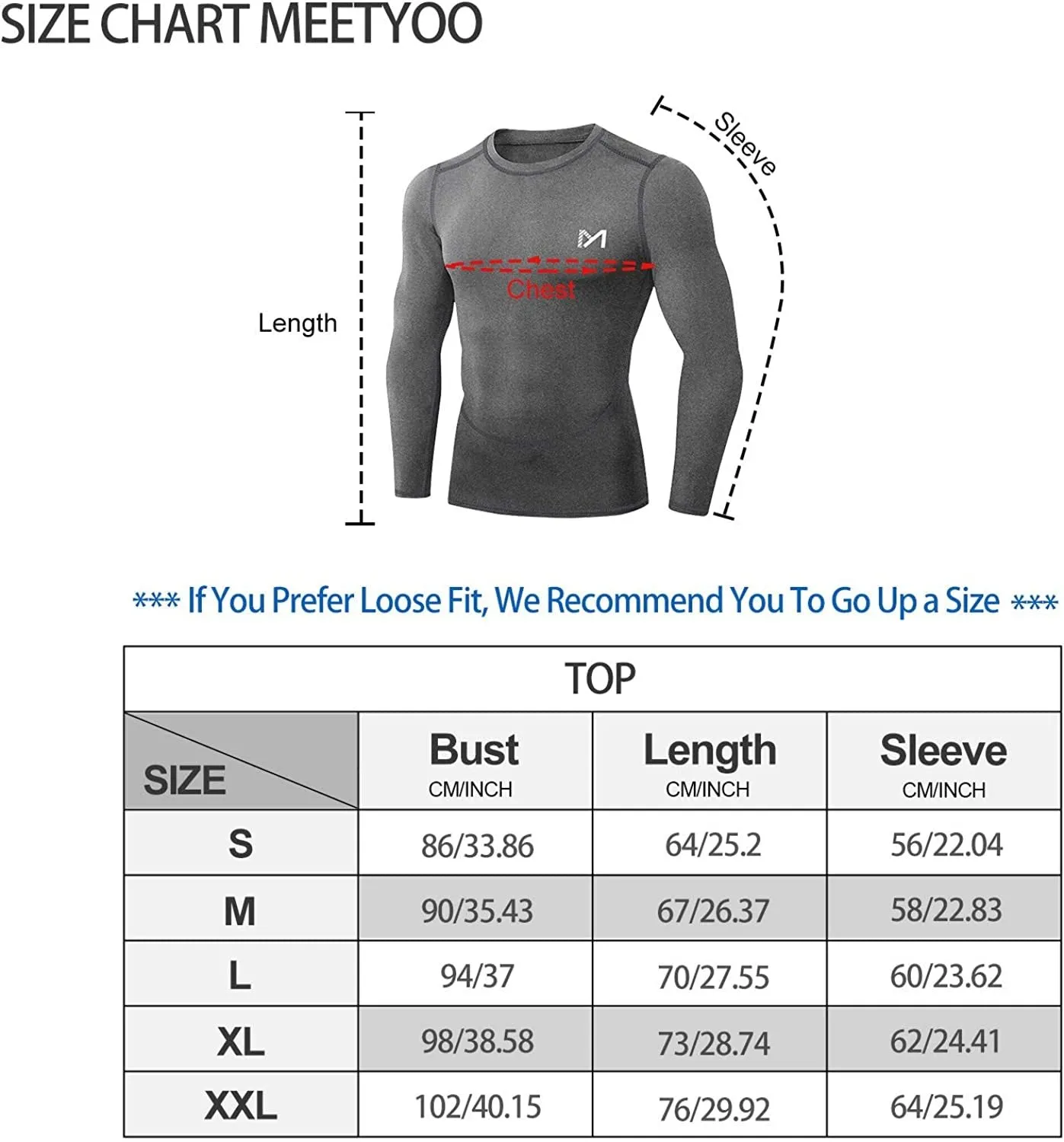 MEETWEE Men's Compression Long Sleeve Athletic Workout Shirt