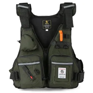 Men Professional Life Jacket Buoyancy Suit Portable Fishing Vests Multi-Pockets Waterproof Sea Fishing Adjustable Vest 2022 New