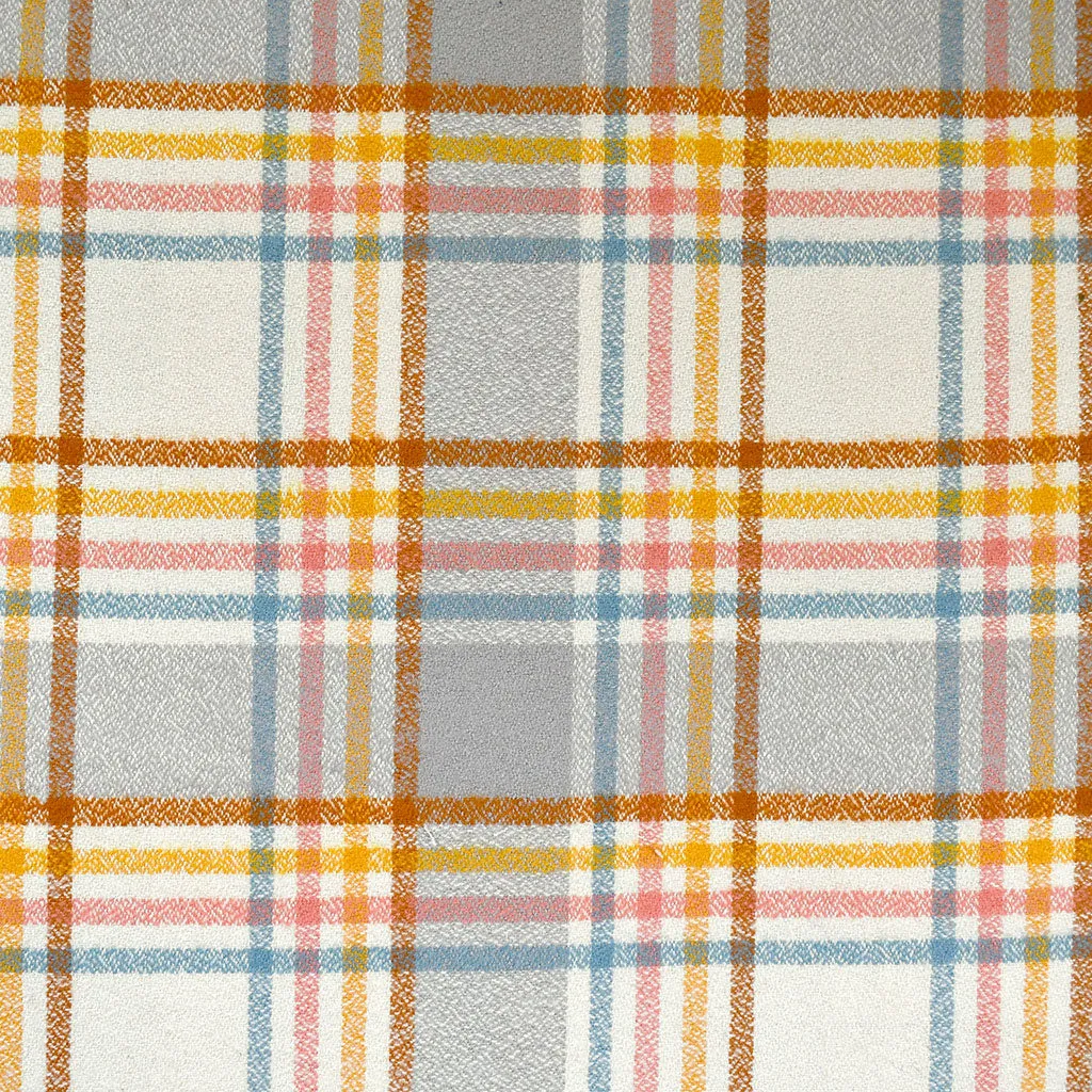 Organic Mammoth Flannel Multi Stripe Plaid Cream