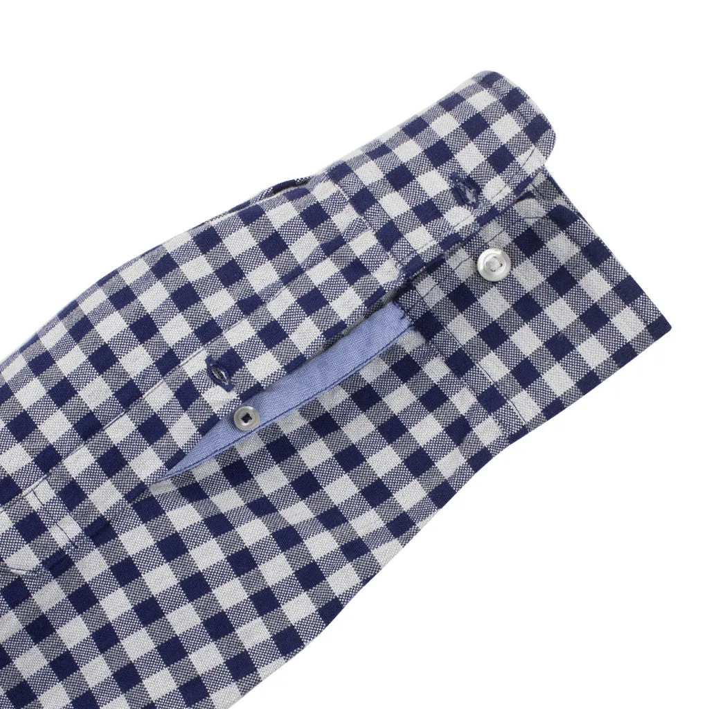 Pelham (Slim) - Navy Gingham Oxford Button Down