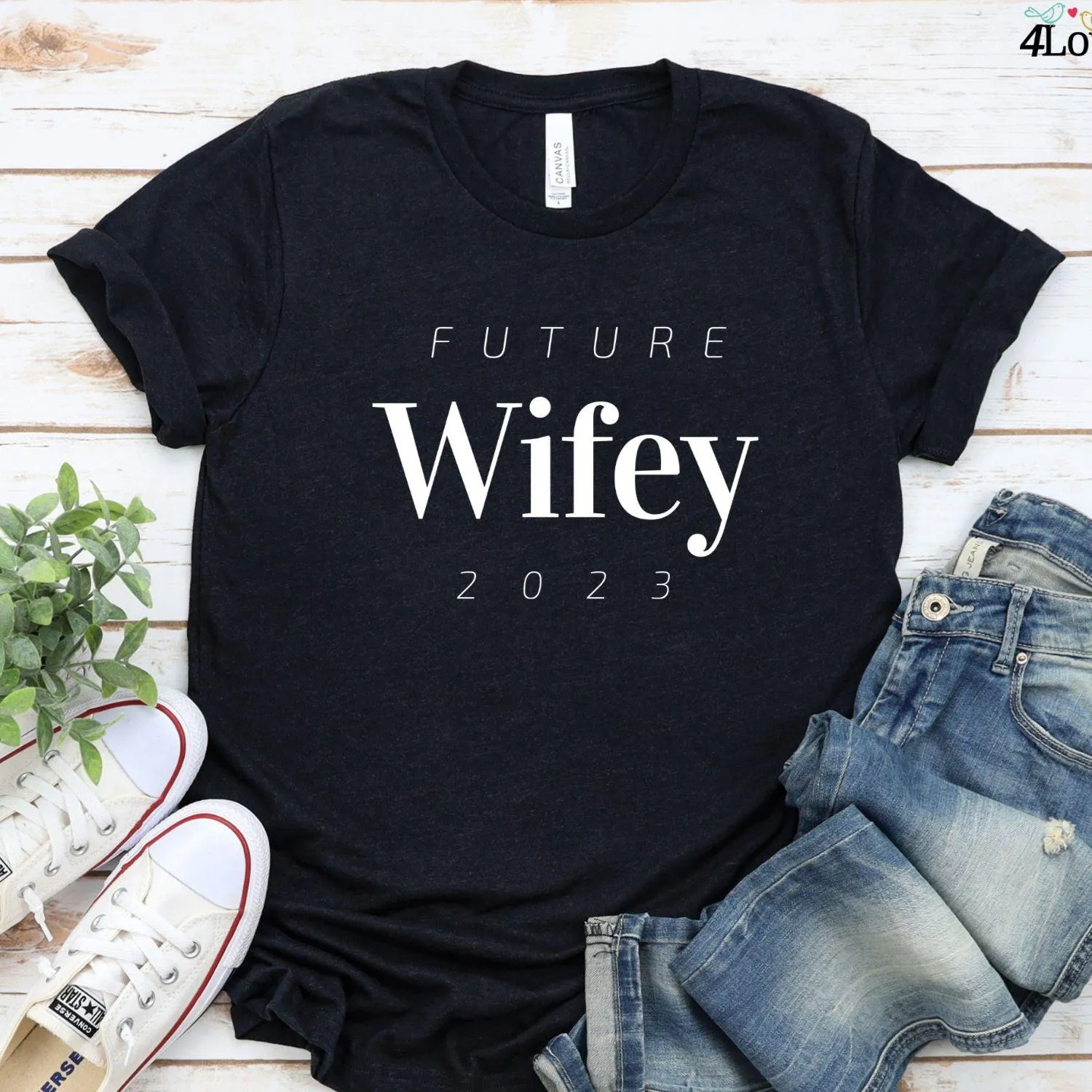 Personalized Future Hubby & Wifey Matching Outfits | Custom Fiancé & Fiancée Set with Year