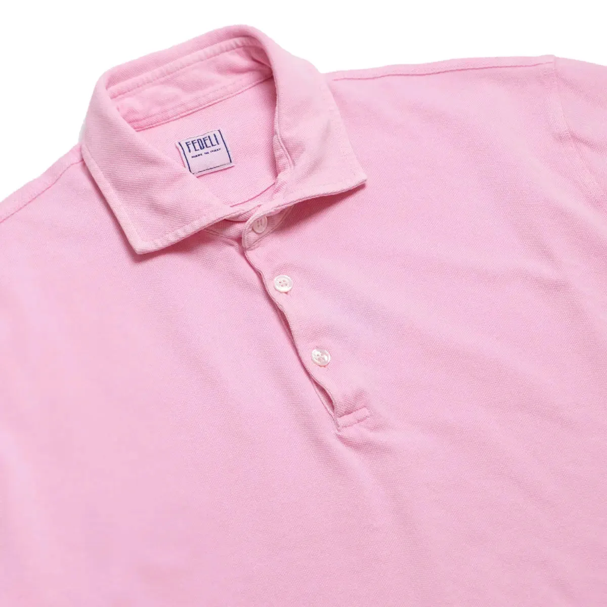 Pink 100% Cotton Pique Polo Shirt