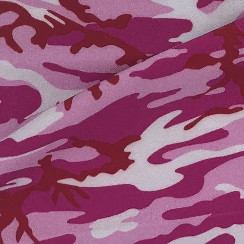 Pink Camo #U/150  Polyester Spandex Jersey Knit Fabric - SKU 5904